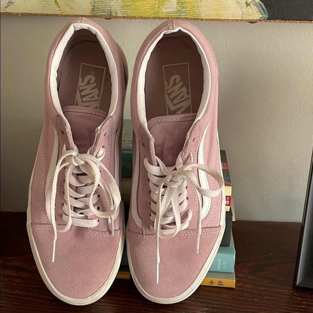 Vans Pink Canvas Sneakers Low-Top Casual